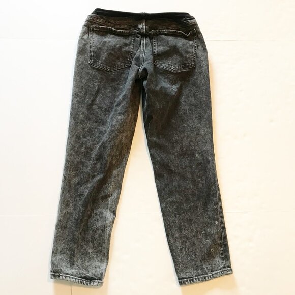 OLD NAVY OG Straight Leg Low Panel Maternity Jeans Washed Black Denim Womens 8 - Picture 4 of 11
